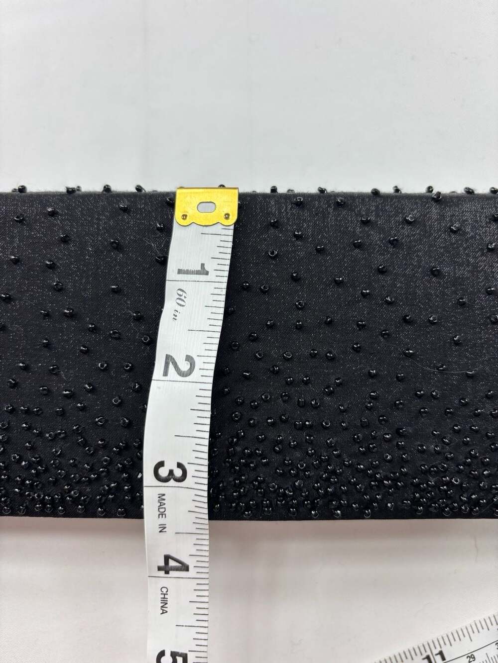 NiteBags Vintage Black Beaded Evening Clutch with Rope Shoulder Strap - Picture 7 of 9